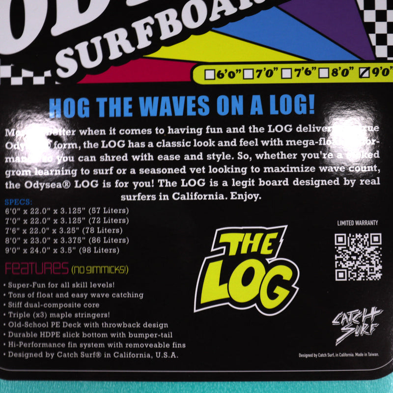 Load image into Gallery viewer, Catch Surf Odysea Log 9'0 x 24 x 3 ½  Surfboard - Turquoise
