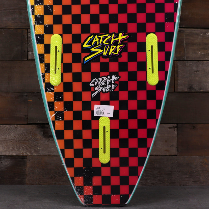 Load image into Gallery viewer, Catch Surf Odysea Log 9'0 × 24 × 3 ½ Surfboard - Turquoise/Checkers
