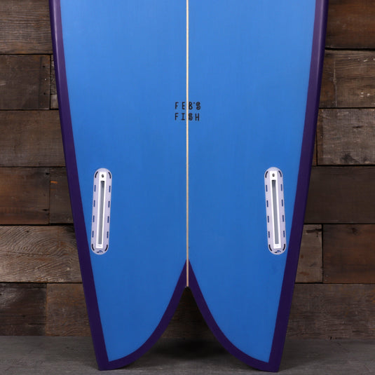 Channel Islands Feb's Fish 5'5 × 20 ⅛ × 2 5/16 Surfboard - Blue/Purple 3