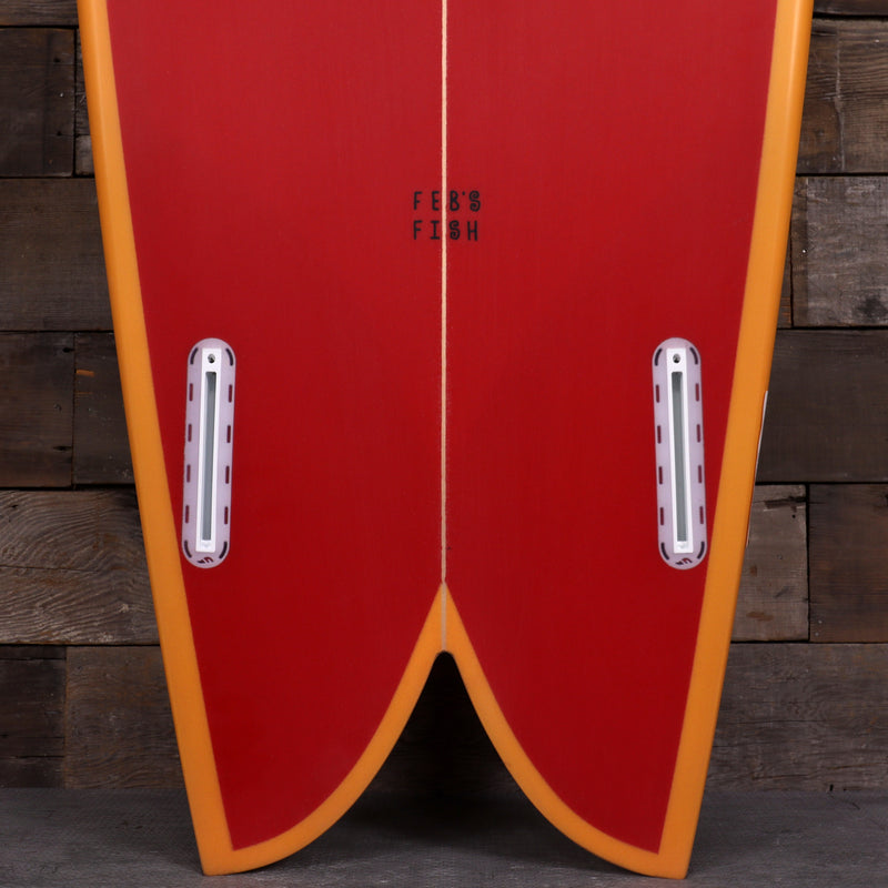 Load image into Gallery viewer, Channel Islands Feb&#39;s Fish 5&#39;9 x 20 ⅞ x 2 ½ Surfboard - Red/Yellow
