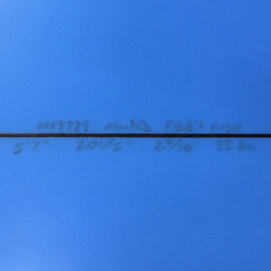 Channel Islands Feb's Fish 5'7 x 20 ½ x 2 7/16 Surfboard - Blue/Purple 4