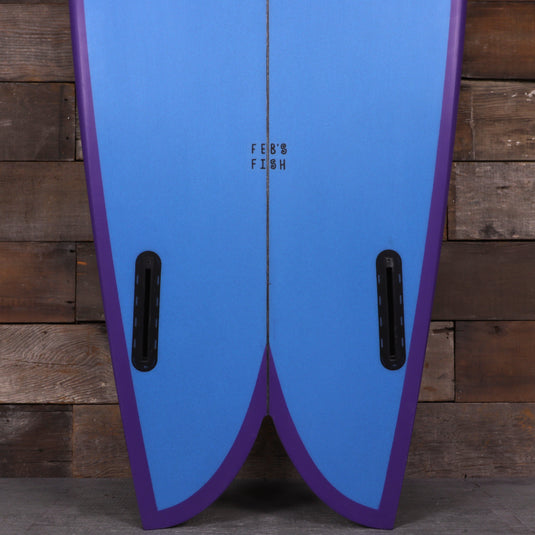 Channel Islands Feb's Fish 5'7 × 20 ½ × 2 7/16 Surfboard - Blue/Purple