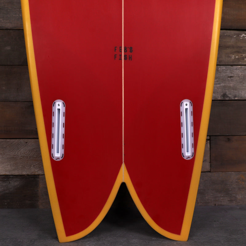 Load image into Gallery viewer, Channel Islands Feb&#39;s Fish 6&#39;0 x 21 ¼ x 2 11/16 Surfboard - Red/Yellow • BLEMISH

