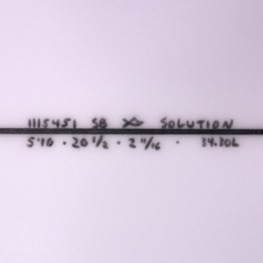 Channel Islands The Solution 5'10 × 20 ½ × 2 11/16 Surfboard