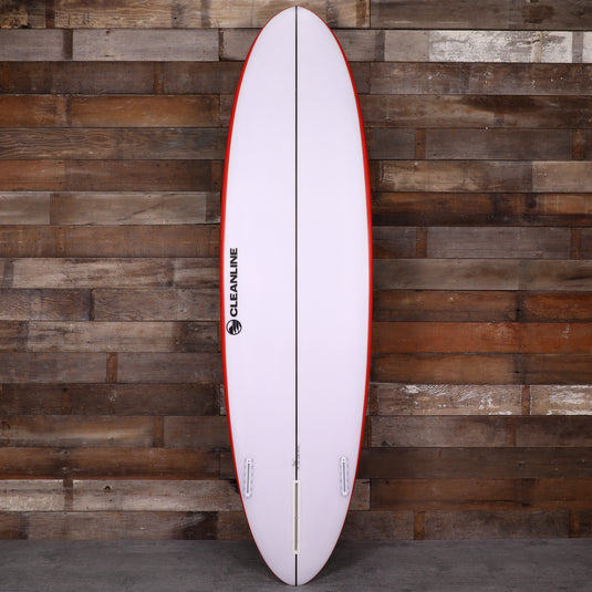 Cleanline 2 + 1 Egg 7'0 × 21 ½ ×2 ⅞ Surfboard - Red