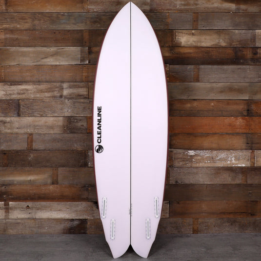 Cleanline Quad Fish 5'8 × 20 ¼ × 2 9/16 Surfboard - Faded Burgundy