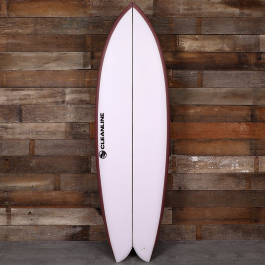 Cleanline Quad Fish 5'8 × 20 ¼ × 2 9/16 Surfboard - Faded Burgundy