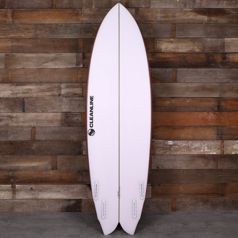 Load image into Gallery viewer, Cleanline Quad Fish 6'0 × 20 ⅝ × 2 11/16 Surfboard - Faded Burgundy
