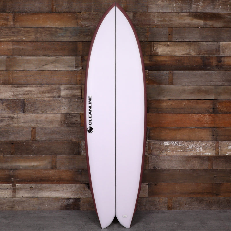 Load image into Gallery viewer, Cleanline Quad Fish 6'0 × 20 ⅝ × 2 11/16 Surfboard - Faded Burgundy
