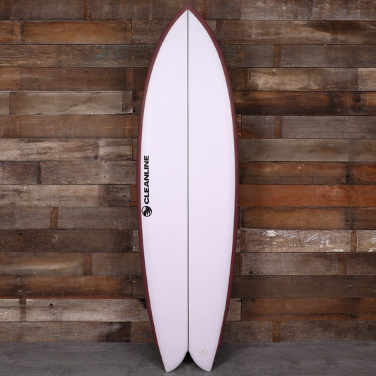 Cleanline Quad Fish 6'0 × 20 ⅝ × 2 11/16 Surfboard - Faded Burgundy