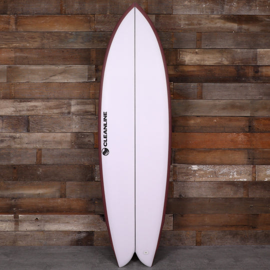 Cleanline Quad Fish 6'0 × 20 ⅝ × 2 11/16 Surfboard - Faded Burgundy