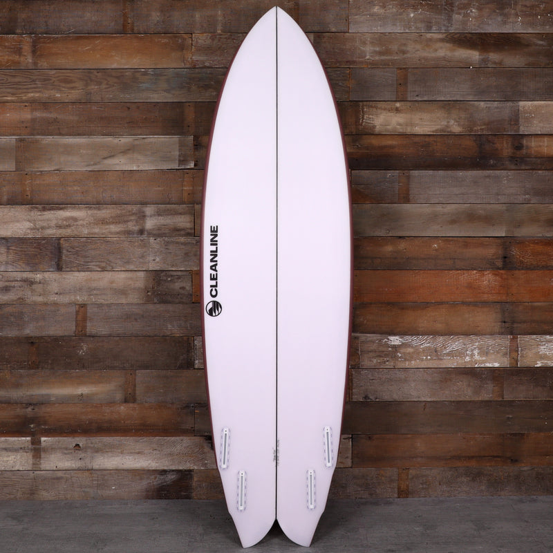 Load image into Gallery viewer, Cleanline Quad Fish 6'2 × 20 ¾ × 2 ¾ Surfboard - Faded Burgundy
