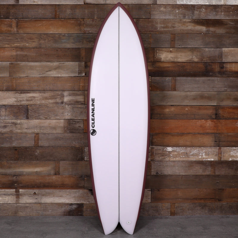Load image into Gallery viewer, Cleanline Quad Fish 6'2 × 20 ¾ × 2 ¾ Surfboard - Faded Burgundy
