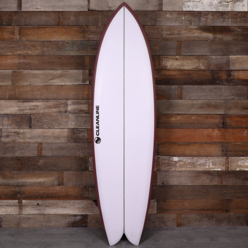 Load image into Gallery viewer, Cleanline Quad Fish 6'4 × 21 × 2 ⅞ Surfboard - Faded Burgundy
