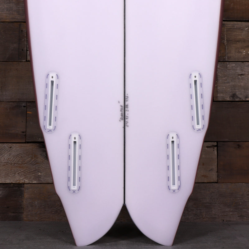 Load image into Gallery viewer, Cleanline Quad Fish 6'4 × 21 × 2 ⅞ Surfboard - Faded Burgundy
