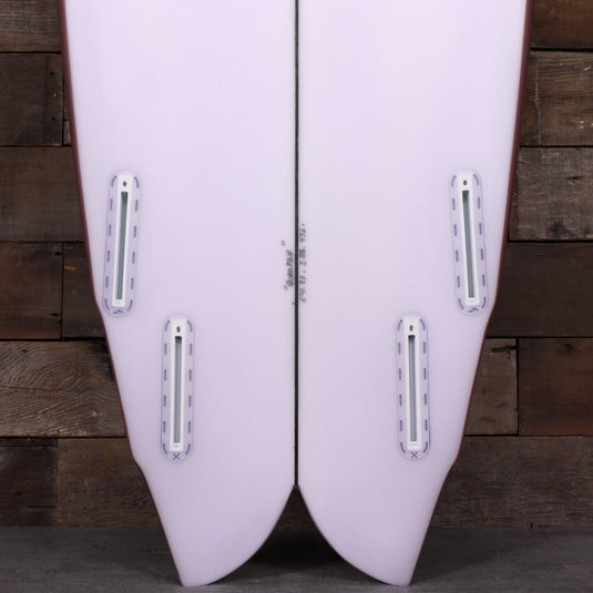 Cleanline Quad Fish 6'4 × 21 × 2 ⅞ Surfboard - Faded Burgundy
