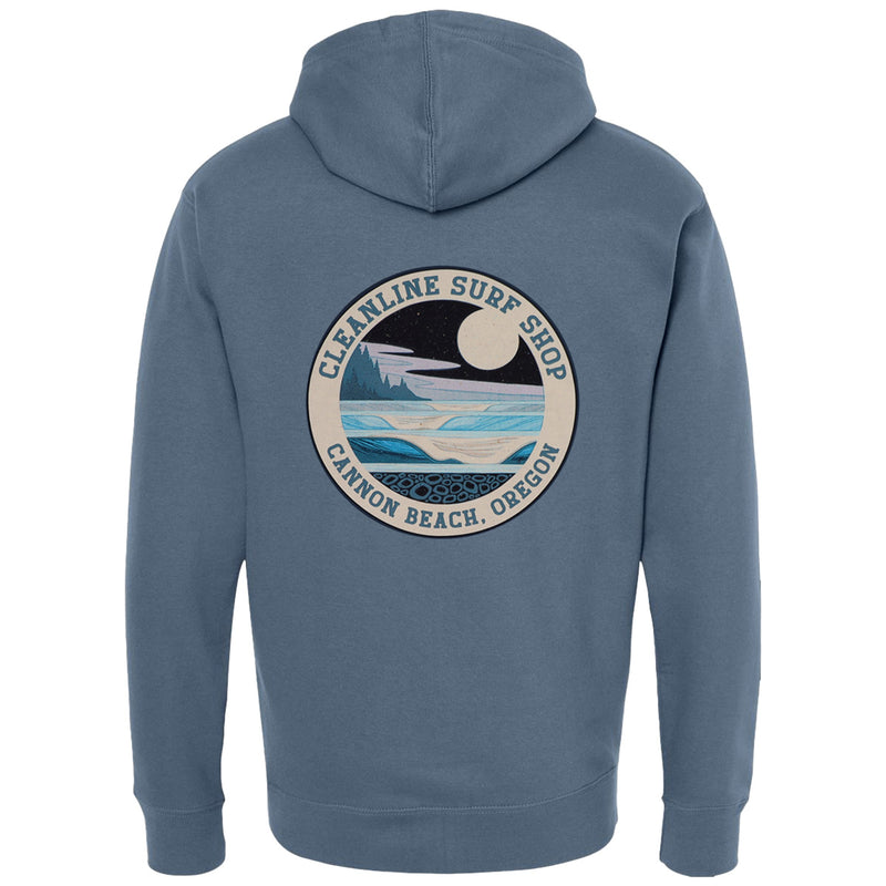 Load image into Gallery viewer, Cleanline Blue Moon Zip-Up Hoodie
