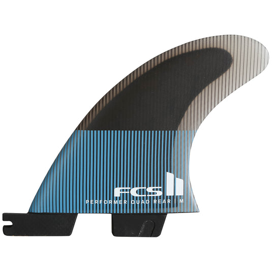 FCS II Performer PC Quad Quad fin set (FCS II) — full deck view
