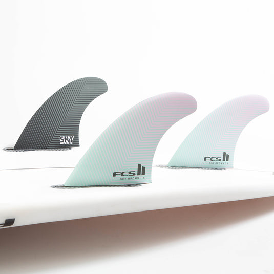 FCS II Sky Brown PC Tri Fin Set