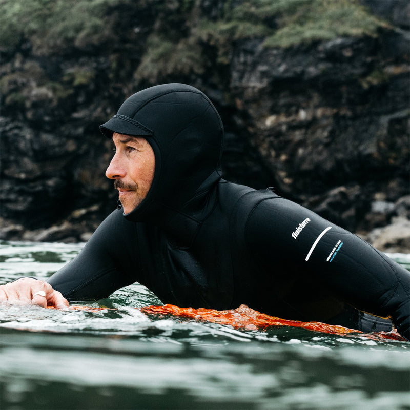 Load image into Gallery viewer, Finisterre Shearwater 4/3 Hooded U-Zip Wetsuit

