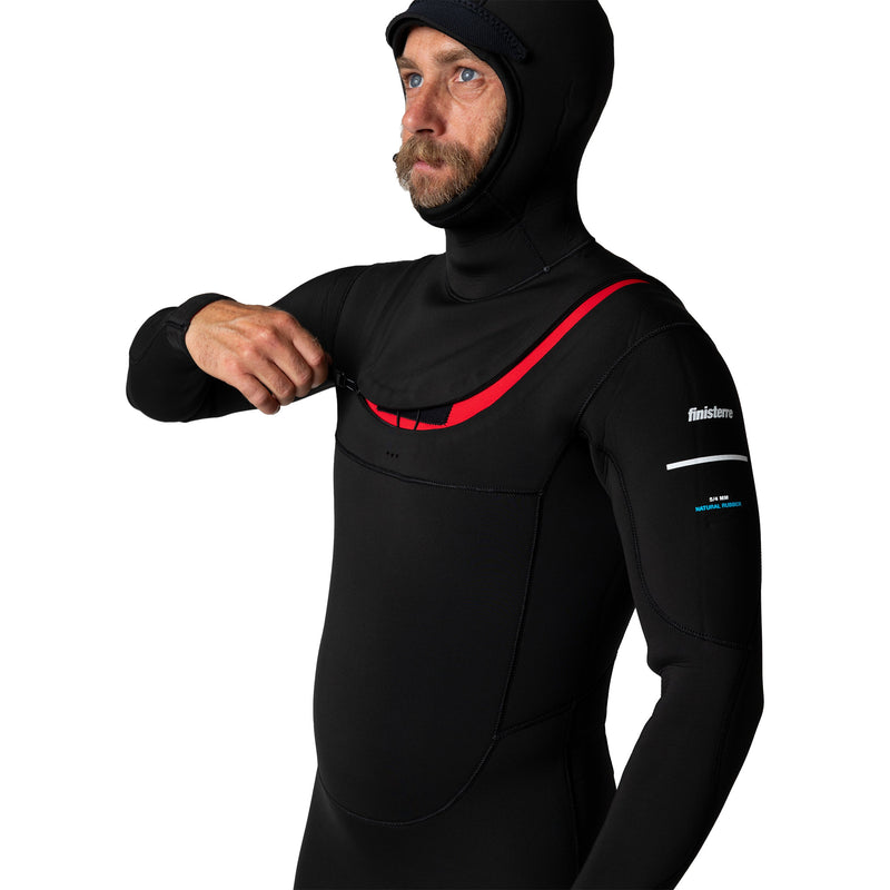 Load image into Gallery viewer, Finisterre Shearwater 5/4 Hooded U-Zip Wetsuit
