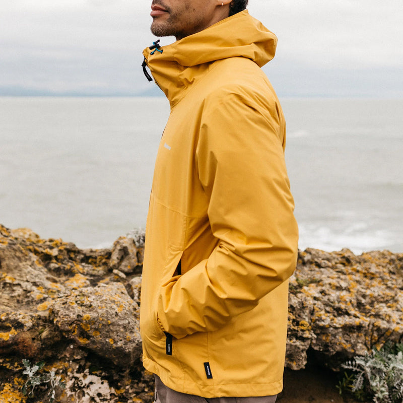 Load image into Gallery viewer, Finisterre Rainbird Waterproof Hooded Zip Jacket - Sun Glow
