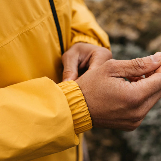 Finisterre Rainbird Waterproof Hooded Zip Jacket - Sun Glow