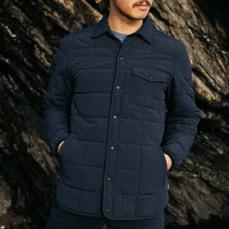 Load image into Gallery viewer, Finisterre Lapwing Long Sleeve Button-Up Shirt - Navy 2
