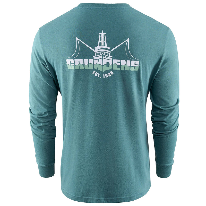 Load image into Gallery viewer, Grundéns Logo Boat Long Sleeve T-Shirt
