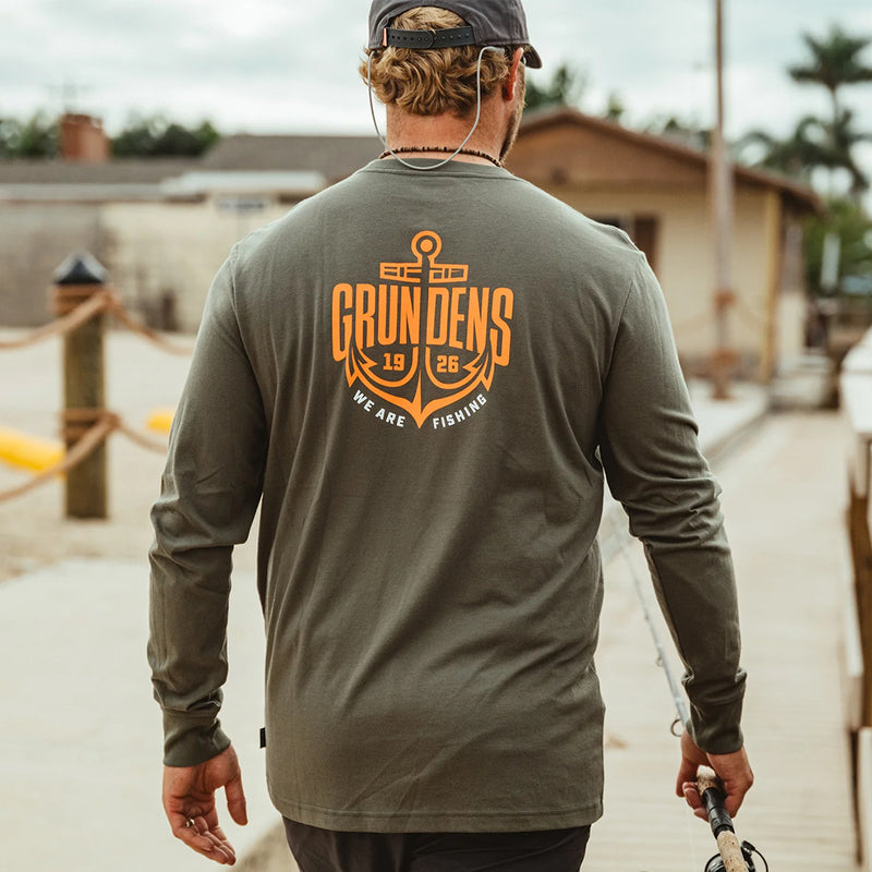 Load image into Gallery viewer, Grundéns Logo Anchor Long Sleeve T-Shirt
