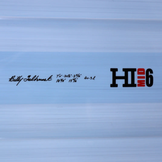 Harley Ingleby Series Mid 6 Thunderbolt Red 7'0 × 20 ½ × 2 ⅝ Surfboard - Light Blue 4