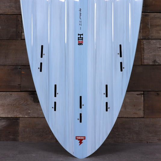 Harley Ingleby Series Mid 6 Thunderbolt Red 7'6 × 21 × 2 ¾ Surfboard - Light Blue • DAMAGED 3