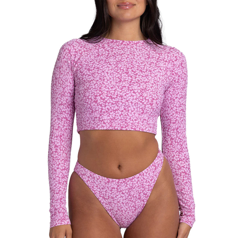 Load image into Gallery viewer, JOLYN Moana Long Sleeve Crop Rash Guard
