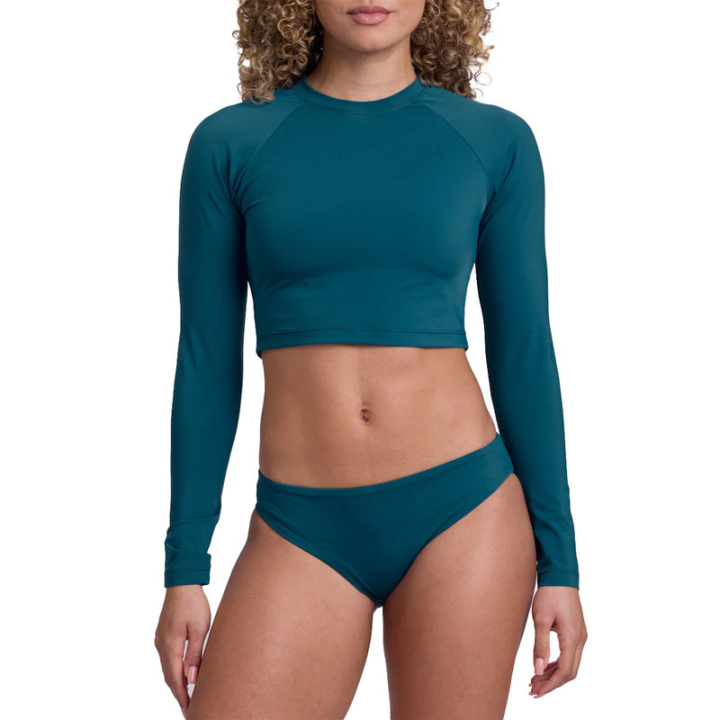 Load image into Gallery viewer, JOLYN Moana Long Sleeve Crop Rash Guard
