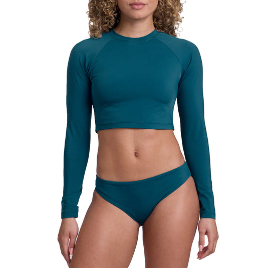 JOLYN Moana Long Sleeve Crop Rash Guard
