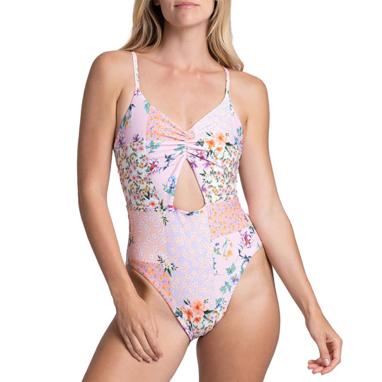 JOLYN Women's Ariana Fixed-Back Surf Onesie Swimsuit