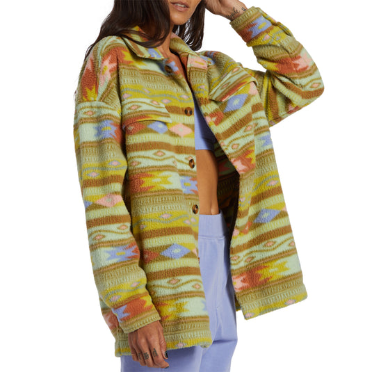 Billabong Women's Happy Camper Shacket Sweater Jacket 2