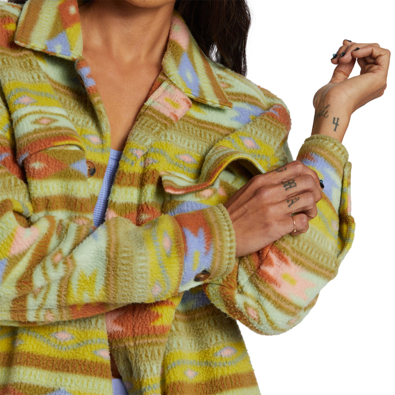 Load image into Gallery viewer, Billabong Women&#39;s Happy Camper Shacket Sweater Jacket
