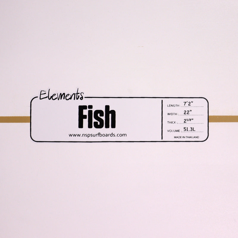 Load image into Gallery viewer, NSP Fish Elements 7'2 × 22 × 2 ⅝ Surfboard - Green
