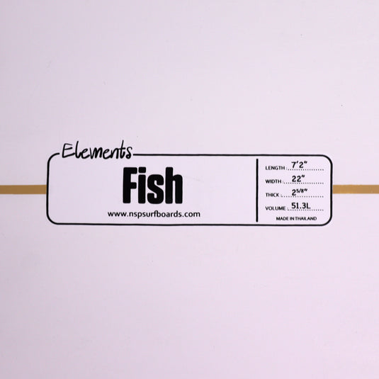 NSP Fish Elements 7'2 × 22 × 2 ⅝ Surfboard
