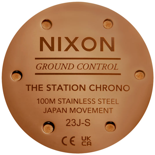 Nixon Station Chrono Leather Watch
