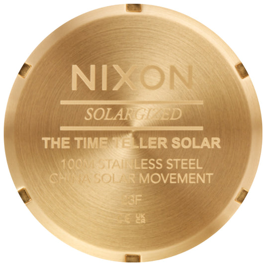 Nixon Time Teller Solar Stainless Steel Watch