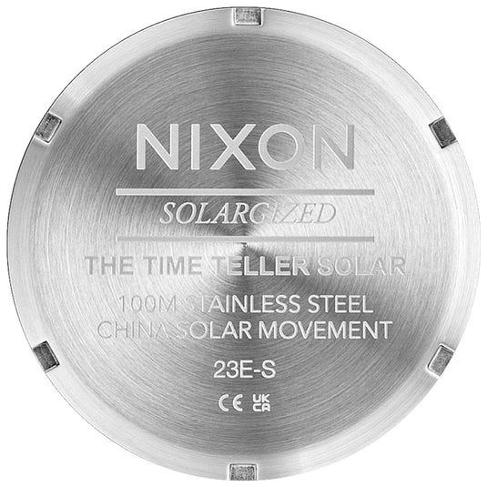 Nixon Time Teller Solar Stainless Steel Watch