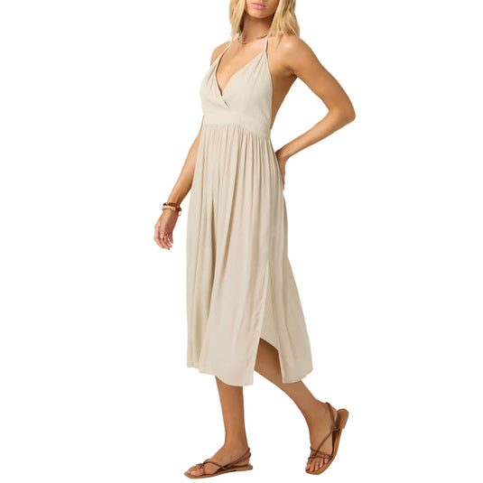 O'Neill Women's Annalisa Solid Midi Dress Cleanline Surf O'Neill Women's Annalisa Solid Midi Dress Cleanline Surf