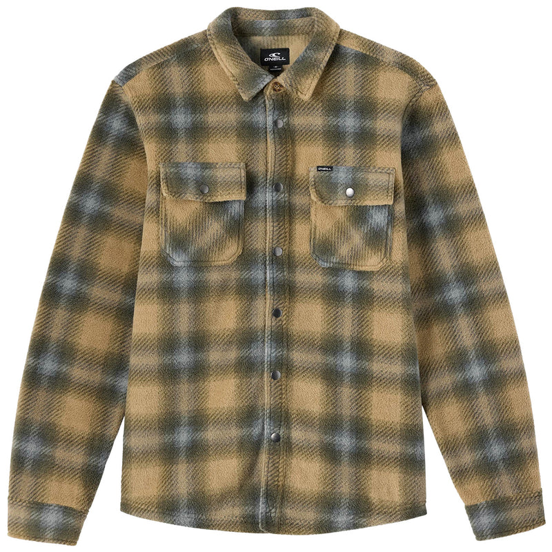Load image into Gallery viewer, O'Neill Glacier Plaid Superfleece Long Sleeve Snap-Button Shirt
