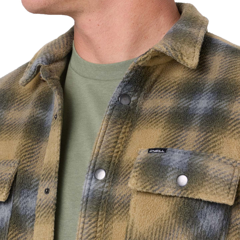 Load image into Gallery viewer, O'Neill Glacier Plaid Superfleece Long Sleeve Snap-Button Shirt

