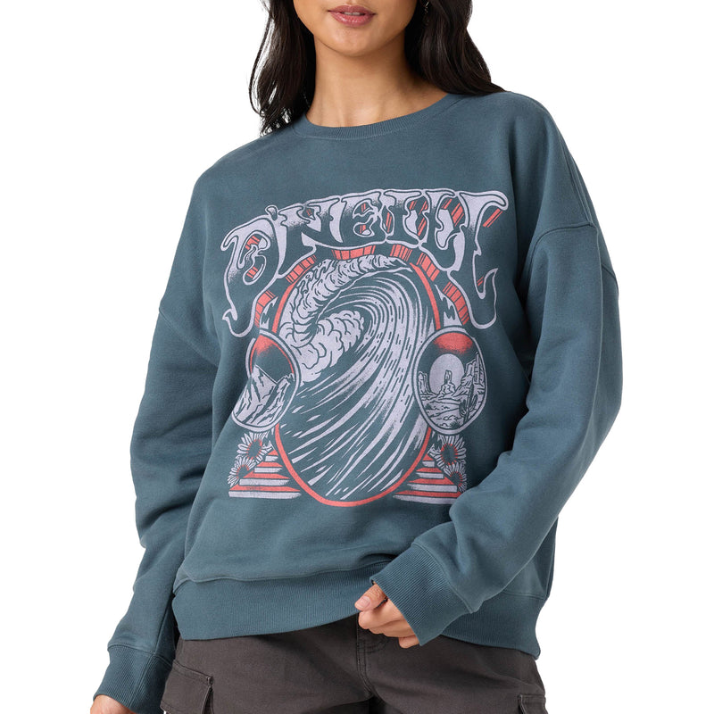 Load image into Gallery viewer, O'Neill Women's Psych'd Oversized Crew Sweatshirt
