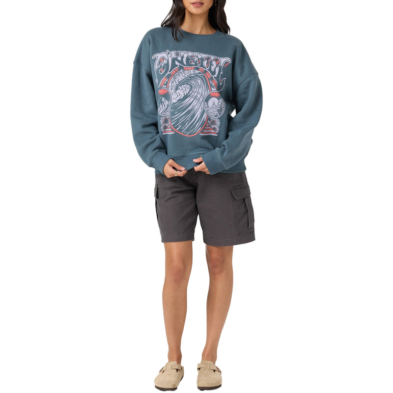 Load image into Gallery viewer, O'Neill Women's Psych'd Oversized Crew Sweatshirt
