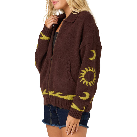 O'Neill Women's Corrine Long Sleeve Zip-Up Sweater