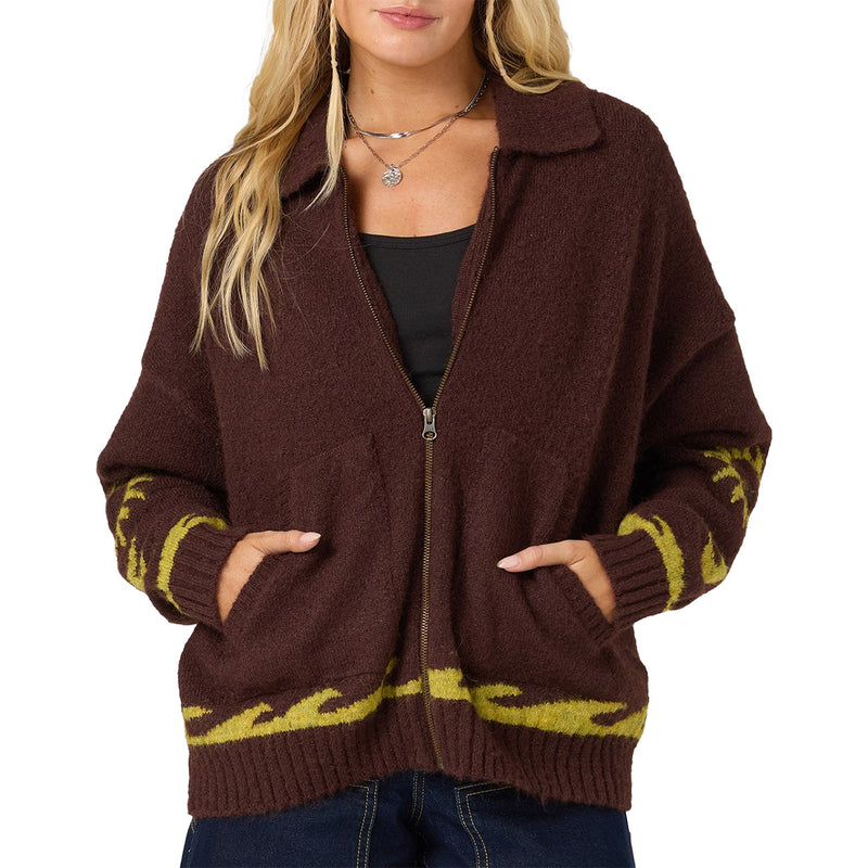 Load image into Gallery viewer, O'Neill Women's Corrine Long Sleeve Zip-Up Sweater
